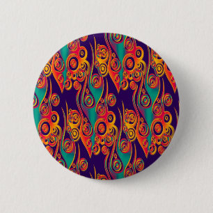 Tattoo Pattern Art - Flammen & Kreise Button