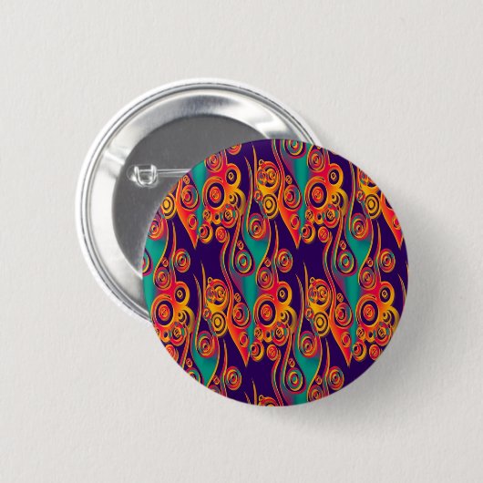 Tattoo Pattern Art - Flammen & Kreise Button (Vorne & Hinten)