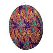 Tattoo Pattern Art - Flammen & Kreise Dartscheibe (Vorderseite rechts)