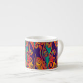 Tattoo Pattern Art - Flammen & Kreise Espressotasse (Vorderseite Rechts)