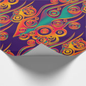 Tattoo Pattern Art - Flammen & Kreise Geschenkpapier (Ecke)