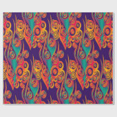 Tattoo Pattern Art - Flammen & Kreise Geschenkpapier (Flach)
