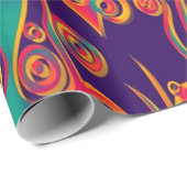 Tattoo Pattern Art - Flammen & Kreise Geschenkpapier (Rolleneckpunkt)