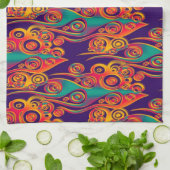 Tattoo Pattern Art - Flammen & Kreise Handtuch (Gefaltet)