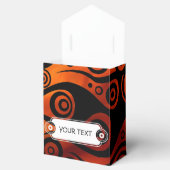 Tattoo Pattern Art - Flammen & Kreise + Ihr Text Geschenkschachtel (Geöffnet)