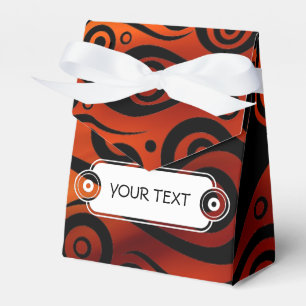 Tattoo Pattern Art - Flammen & Kreise + Ihr Text Geschenkschachtel