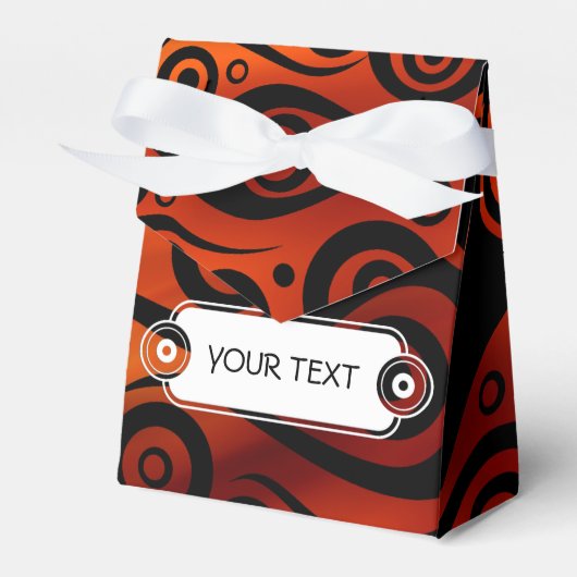 Tattoo Pattern Art - Flammen & Kreise + Ihr Text Geschenkschachtel (Vorderseite)