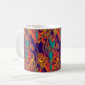Tattoo Pattern Art - Flammen & Kreise Kaffeetasse (Vorderseite Links)