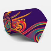 Tattoo Pattern Art - Flammen & Kreise Krawatte (Gerollt)