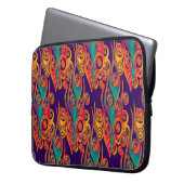 Tattoo Pattern Art - Flammen & Kreise Laptopschutzhülle (Vorderseite Links)