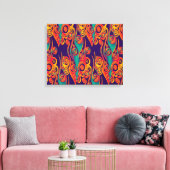 Tattoo Pattern Art - Flammen & Kreise Leinwanddruck (Insitu (Wohnzimmer))