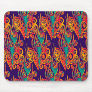 Tattoo Pattern Art - Flammen & Kreise Mousepad