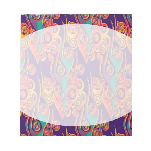 Tattoo Pattern Art - Flammen & Kreise Notizblock (Vorderseite)