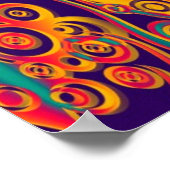 Tattoo Pattern Art - Flammen & Kreise Poster (Ecke)