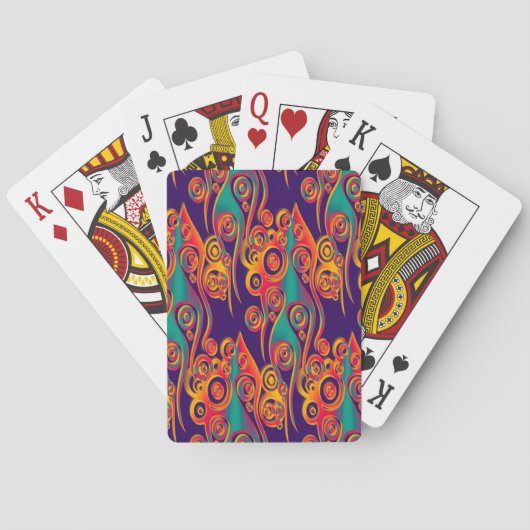 Tattoo Pattern Art - Flammen & Kreise Spielkarten (Rückseite)