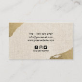 Tattoo & Piercing Black Crow Gold Stroke Elegant Visitenkarte (Rückseite)