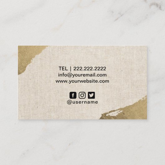 Tattoo & Piercing Black Crow Gold Stroke Elegant Visitenkarte (Rückseite)