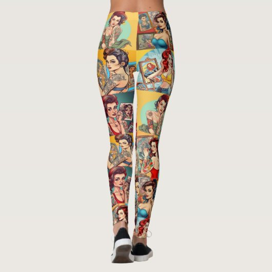 Tattoo Pinup Leggings - Cool (Rückseite)