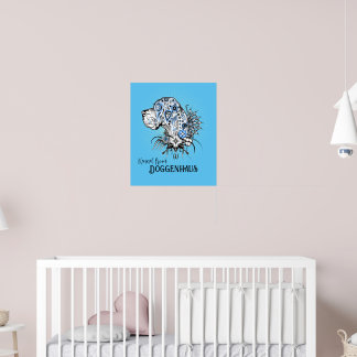 Tattoo Poster "Great dane" Head Illustration