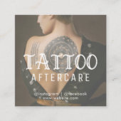 Tattoo Professional Photo Aftercare Instructions Quadratische Visitenkarte (Vorderseite)