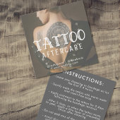 Tattoo Professional Photo Aftercare Instructions Quadratische Visitenkarte