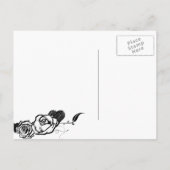 Tattoo Rose and Fluers Bridal Dusche Einladung (Rückseite)