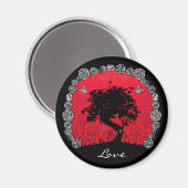 Tattoo Rose Bonsai Tree of Liebe Schluchten Magnet (Vorderseite/Rückseite)