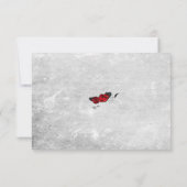 Tattoo Rose & Fluers Muerte Skull Empfang Card Einladung (Rückseite)