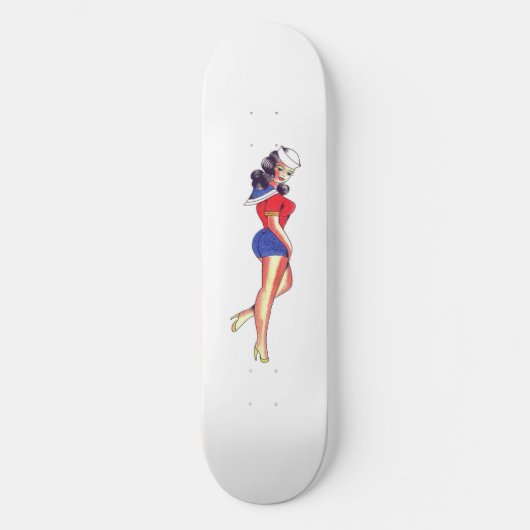 Tattoo Sailor Girl Skateboard (Vorderseite)