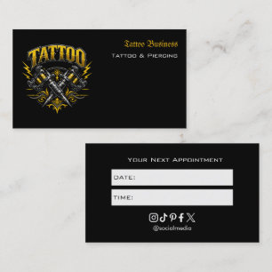 Tattoo-Salon-Termin-Erinnerung Visitenkarte
