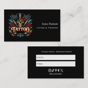 Tattoo-Salon-Termin-Erinnerung Visitenkarte