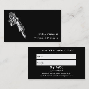 Tattoo-Salon-Termin-Erinnerung Visitenkarte