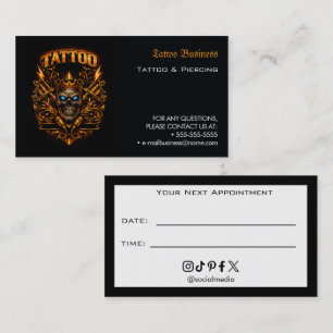 Tattoo-Salon-Termin-Erinnerung Visitenkarte
