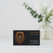 Tattoo-Salon-Termin-Erinnerung Visitenkarte (Stehend Vorderseite)