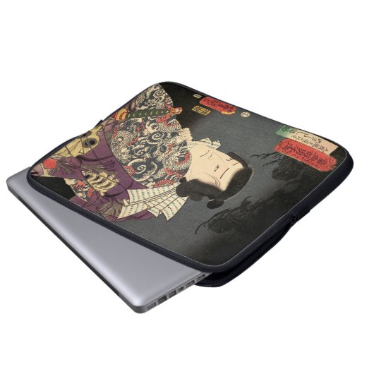 Tattoo Samurai Fine Art Laptopschutzhülle (Vorne Knopf)