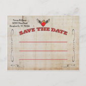 Tattoo Save the Date Postkarten (Rückseite)