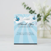 Tattoo Schwalben und Scroll Urban Vielen Dank. Postkarte (Stehend Vorderseite)