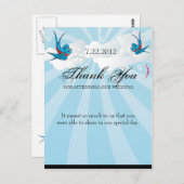 Tattoo Schwalben und Scroll Urban Vielen Dank. Postkarte (Vorne/Hinten)