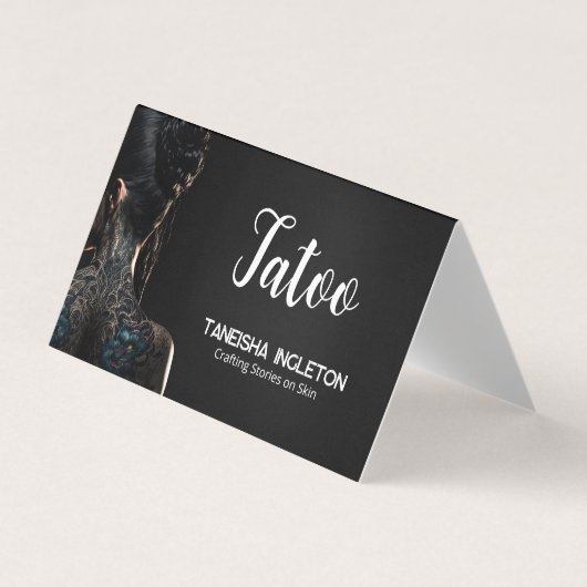 Tattoo Shop Custom QR Visitenkarten (Vorderseite)