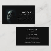 Tattoo Shop Parco delle camelie Logans Visitenkarte (Vorne/Hinten)