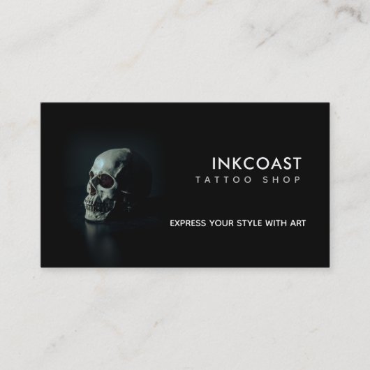 Tattoo Shop Parco delle camelie Logans Visitenkarte (Vorderseite)