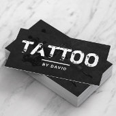 Tattoo Shop Tattoo Gun Grunge Typografie Visitenkarte