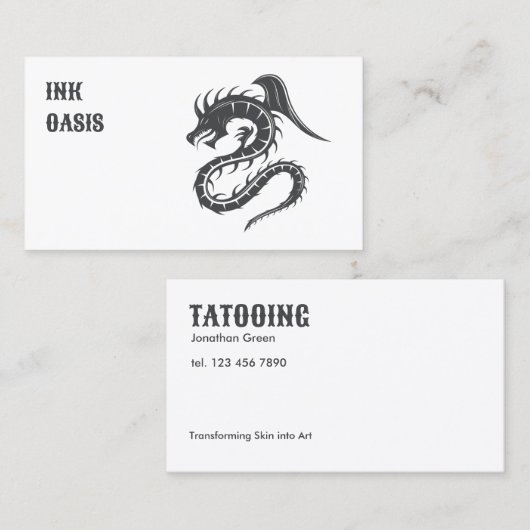 Tattoo Shop Visitenkarte (Vorne/Hinten)