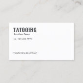 Tattoo Shop Visitenkarte (Rückseite)