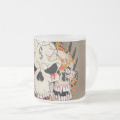 Tattoo Skull Acht Mattiert Glass Coffee Tassen Cup (VorderseiteRechts)