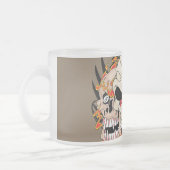 Tattoo Skull Acht Mattiert Glass Coffee Tassen Cup (Links)