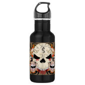 Tattoo Skull Aight Ball Flame 32. oz. Edelstahlflasche (Vorderseite)