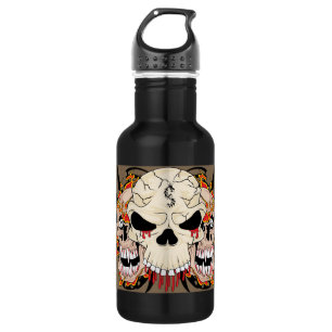 Tattoo Skull Aight Ball Flame 32. oz. Edelstahlflasche