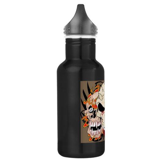 Tattoo Skull Aight Ball Flame 32. oz. Edelstahlflasche (Links)