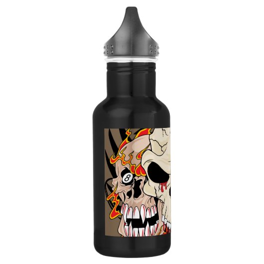 Tattoo Skull Aight Ball Flame 32. oz. Trinkflasche (Links)
